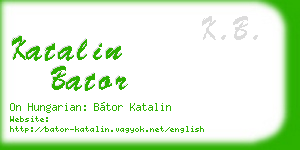 katalin bator business card